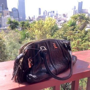L.A.M.B. Black leather bag